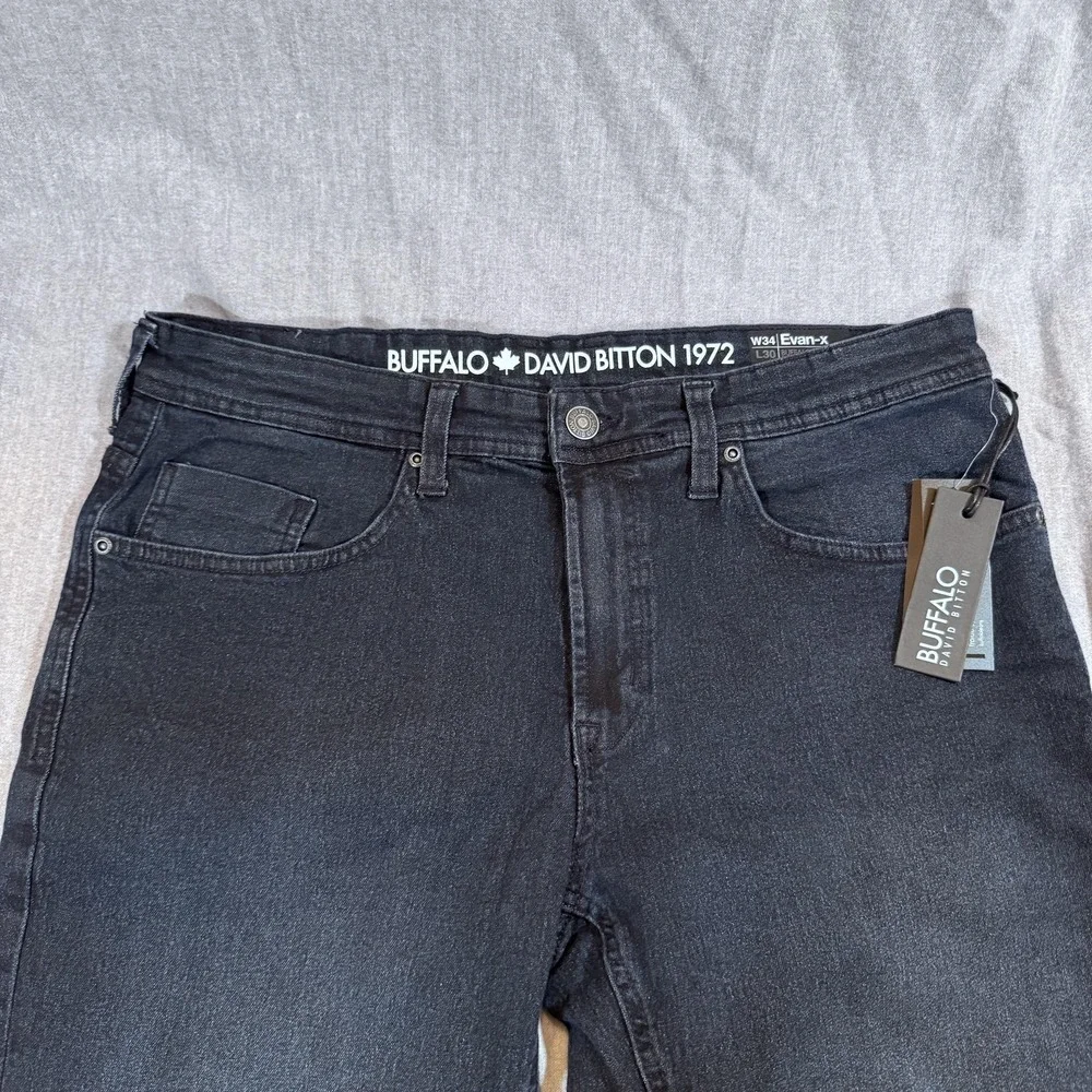 Buffalo David Bitton Jeans Mens 34x30 Slim Straight Evan-X‎ Stretch Denim Pants